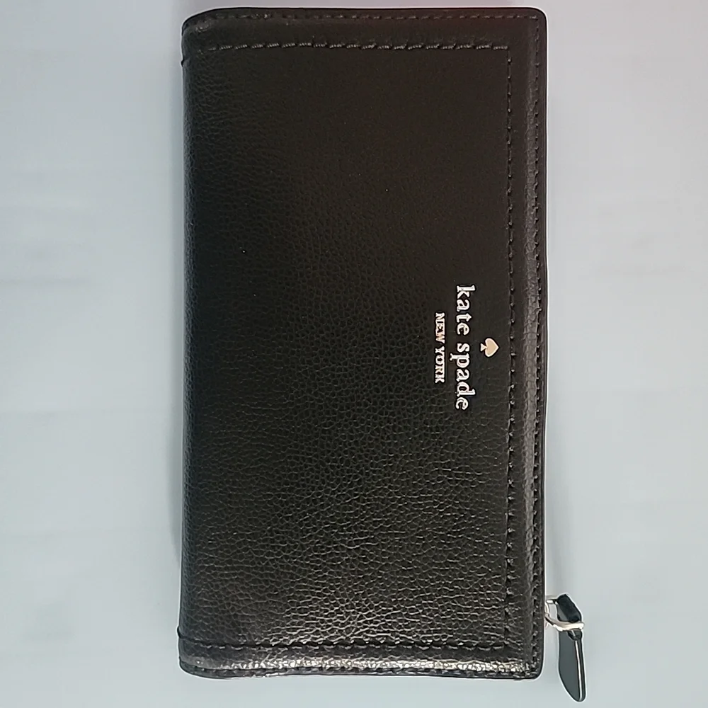 EUC Kate Spade NY Patterson Drive Braylon Wallet Clutch -Pebbled Black Leather - Picture 12 of 12